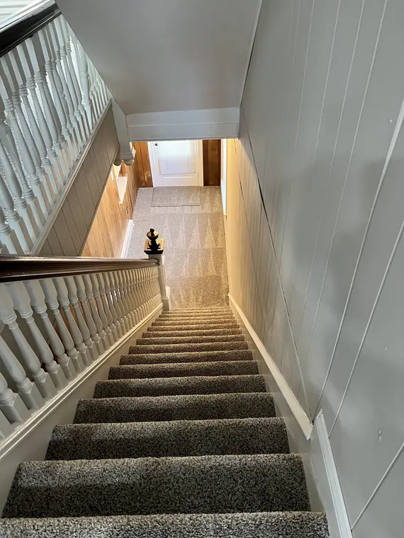 Clean stairway prepared for move-in or move-out